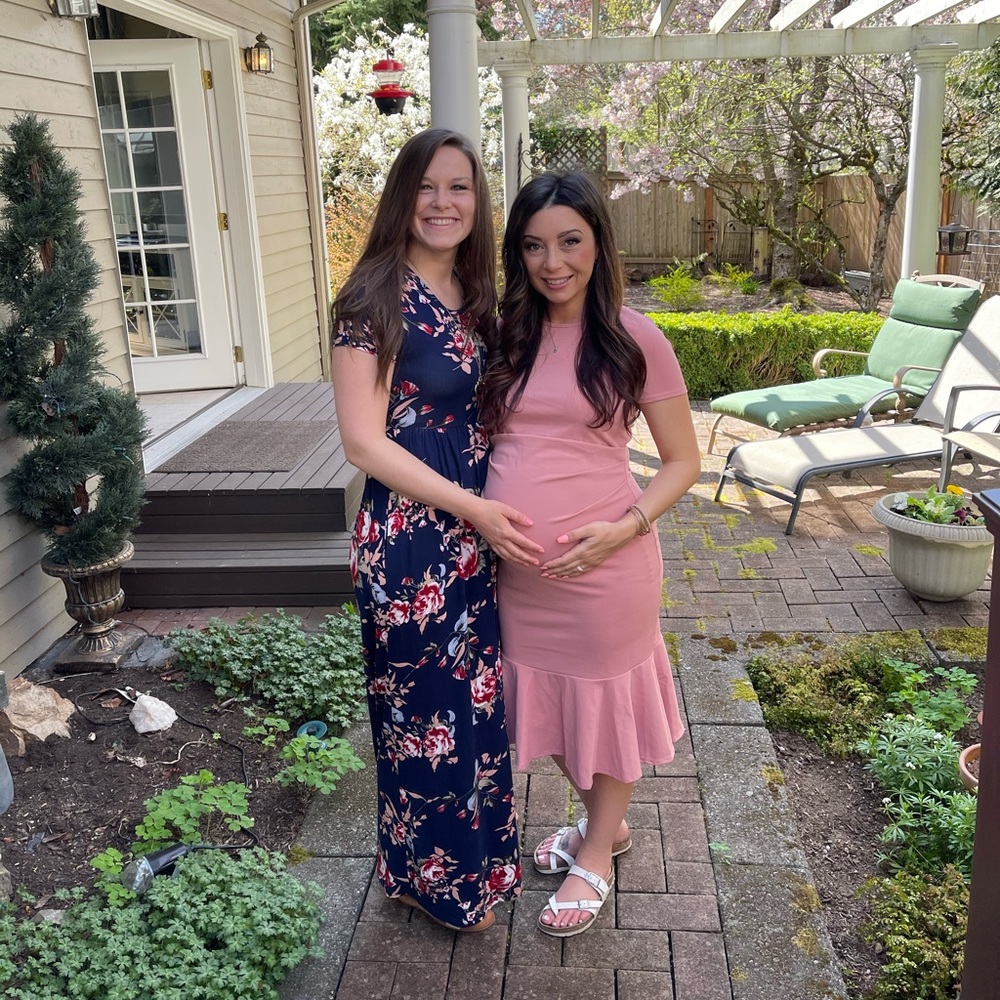 Pink Maternity Dress